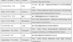 中国胶粘剂和胶粘带工业协会2022年主要活动安排