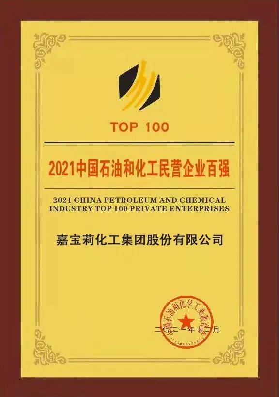 嘉宝莉连年登榜全国百强！