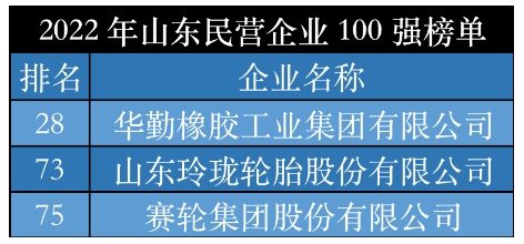 2022山东轮胎领军企业,震撼发布! 2022山东轮胎领军企业,震撼发布!