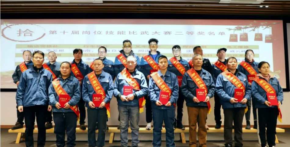 副总经理董新春为二等奖获得者颁奖并合影