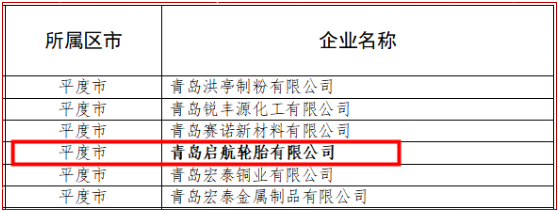 青岛启航轮胎荣获2023年专精特新中小企业称号