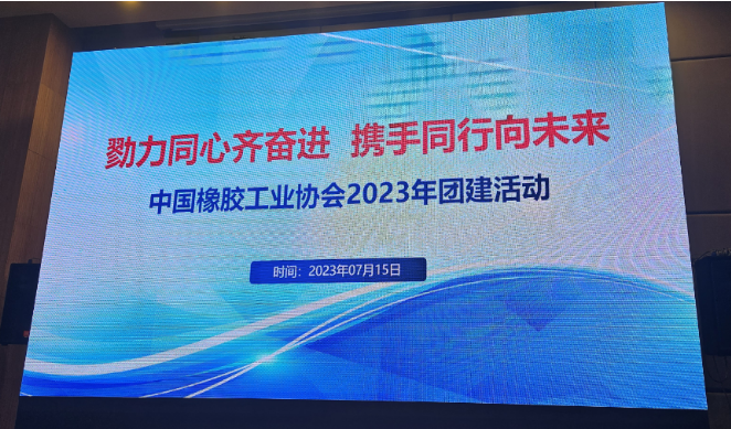 中国橡胶工业协会于7月14～17日在山东威海召开2023年度拓展培训团建活动暨全体员工会议。此次会议共有59名来自各部门、分会(委员会)的员工参与，其中包括协会长徐文英、副会长兼秘书长雷昌纯、监事长、名誉会长邓雅俐等重要成员。