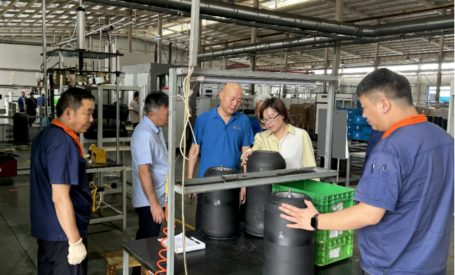 中国橡胶工业协会会长徐文英赴河南考察橡胶制品企业
