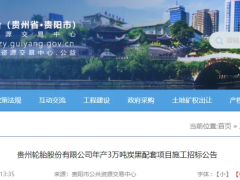 贵州轮胎3万吨炭黑配套项目启动施工招标